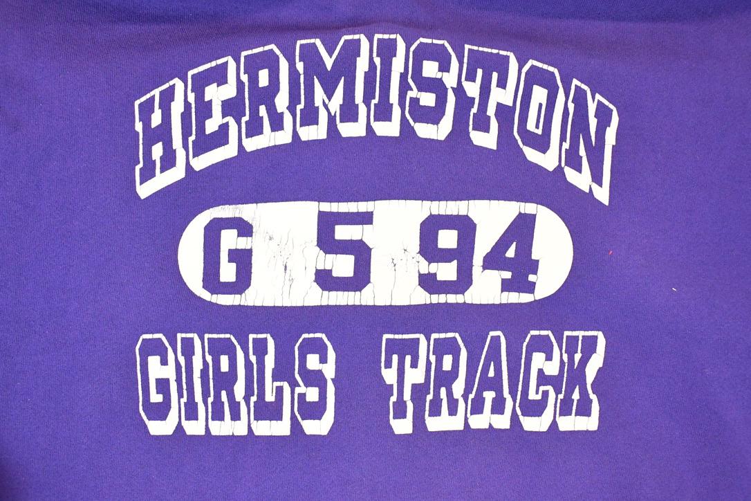 Vintage 1994 Russell Athletic Hermiston Girls Track Hoodie Sweater Women's L from propervintagecanada