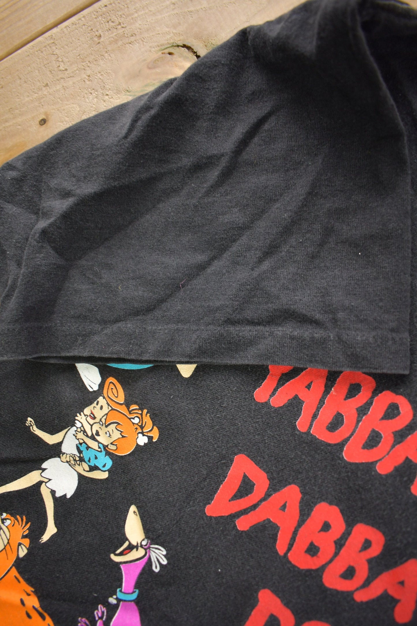 Vintage 1994 The Flintstones Cartoon All Over Print AOP Graphic T-Shirt Men's Large from propervintagecanada