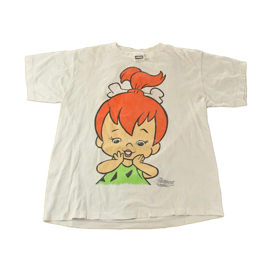 Vintage 1994 The Flintstones Pebbles Cartoon Graphic T-Shirt Men's XL from propervintagecanada