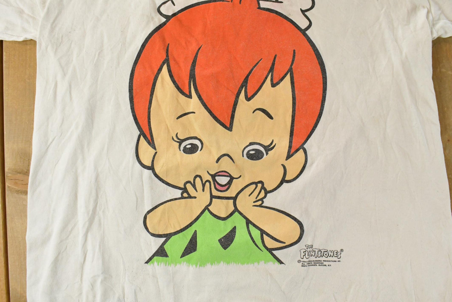 Vintage 1994 The Flintstones Pebbles Cartoon Graphic T-Shirt Men's XL / 90s Graphic Tee / TV Promo Tee / Single Stitch from propervintagecanada