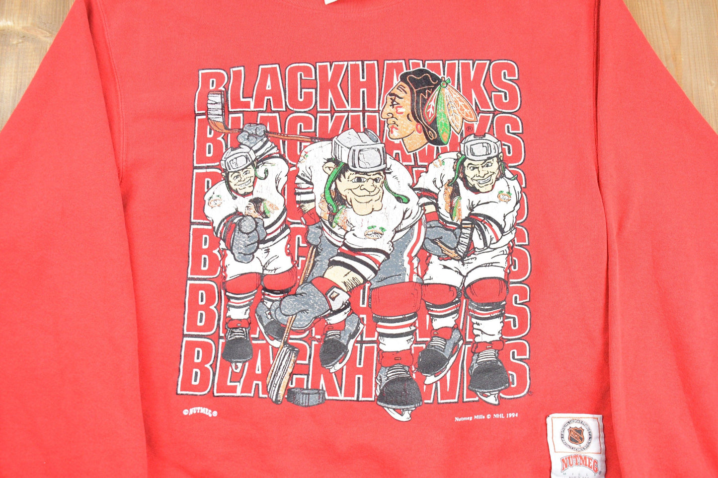 Vintage 1994s Chicago Blackhawks NHL Crewneck Sweatshirt Men's Small from propervintagecanada