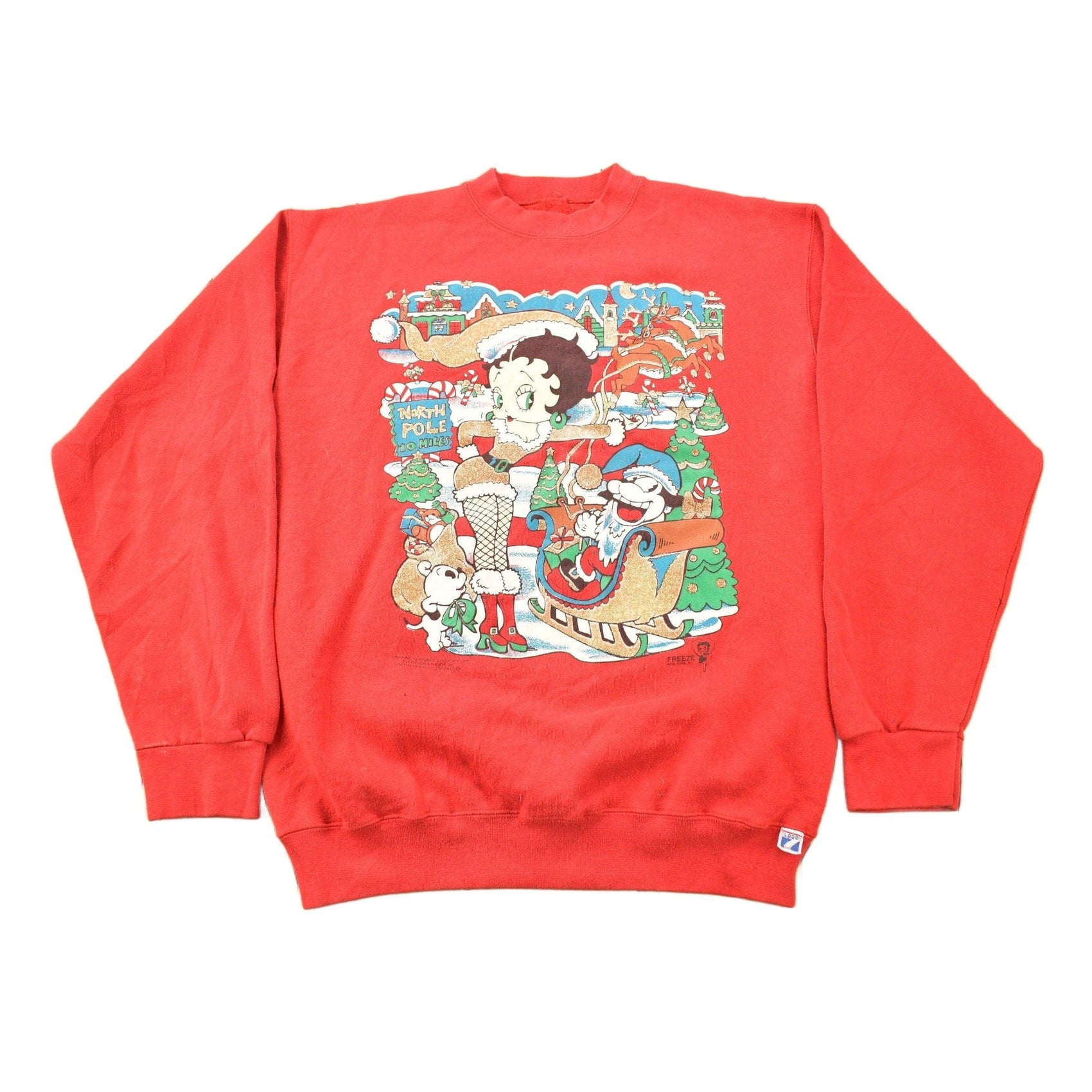 Vintage 1995 Betty Boop Christmas Theme Crewneck Men's Large from propervintagecanada