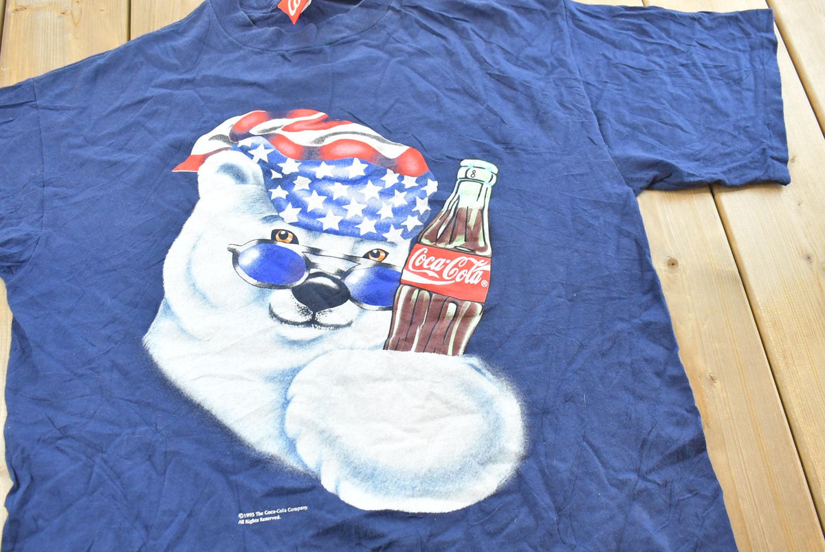 Vintage 1995 Coca Cola American Flag Graphic T-Shirt Men's XL from propervintagecanada