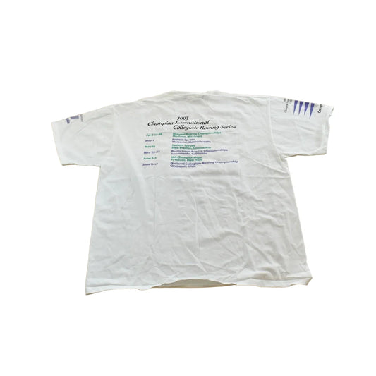Vintage 1995 Collegiate Rowing T Shirt Men's L from propervintagecanada