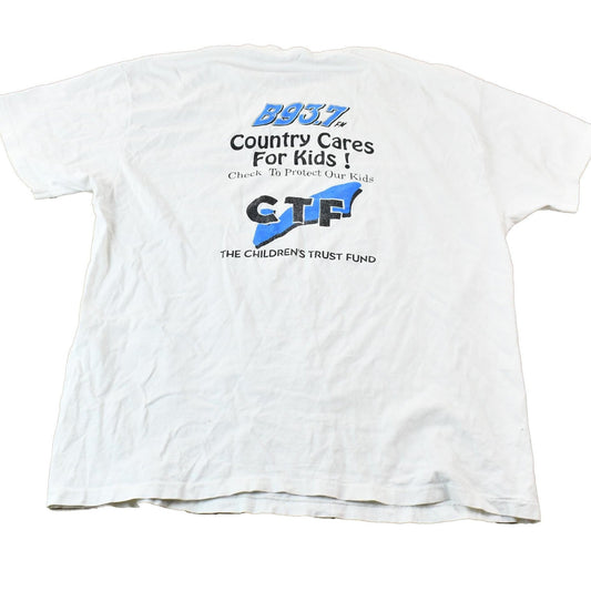 Vintage 1995 Greenville South Carolina B93.7 Children's Trust Fund Single Stitch Graphic T-Shirt Men's Large from propervintagecanada