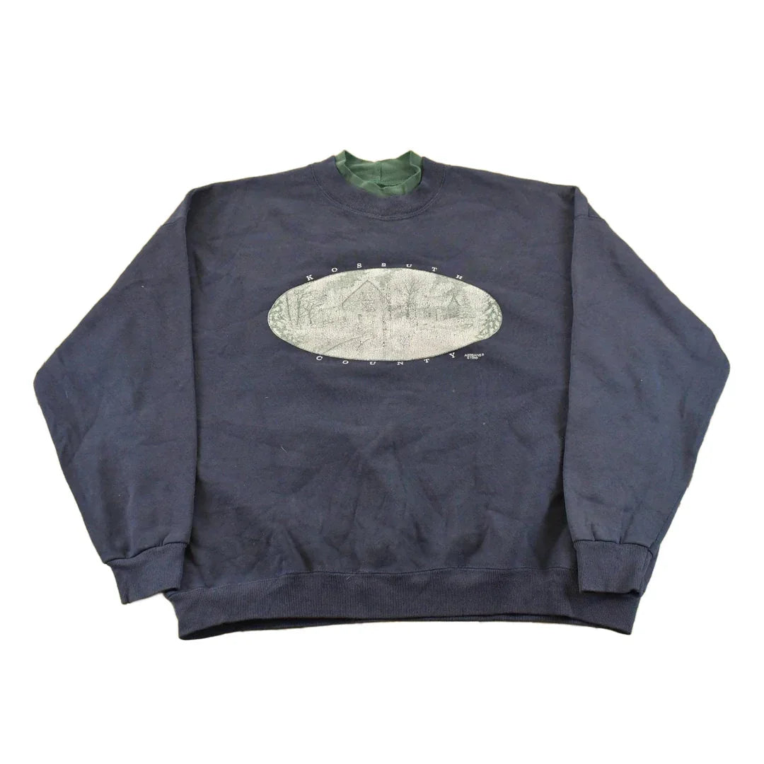 Vintage 1995 Kossuth County Souvenir Crewneck Sweatshirt Men's 2XL from propervintagecanada