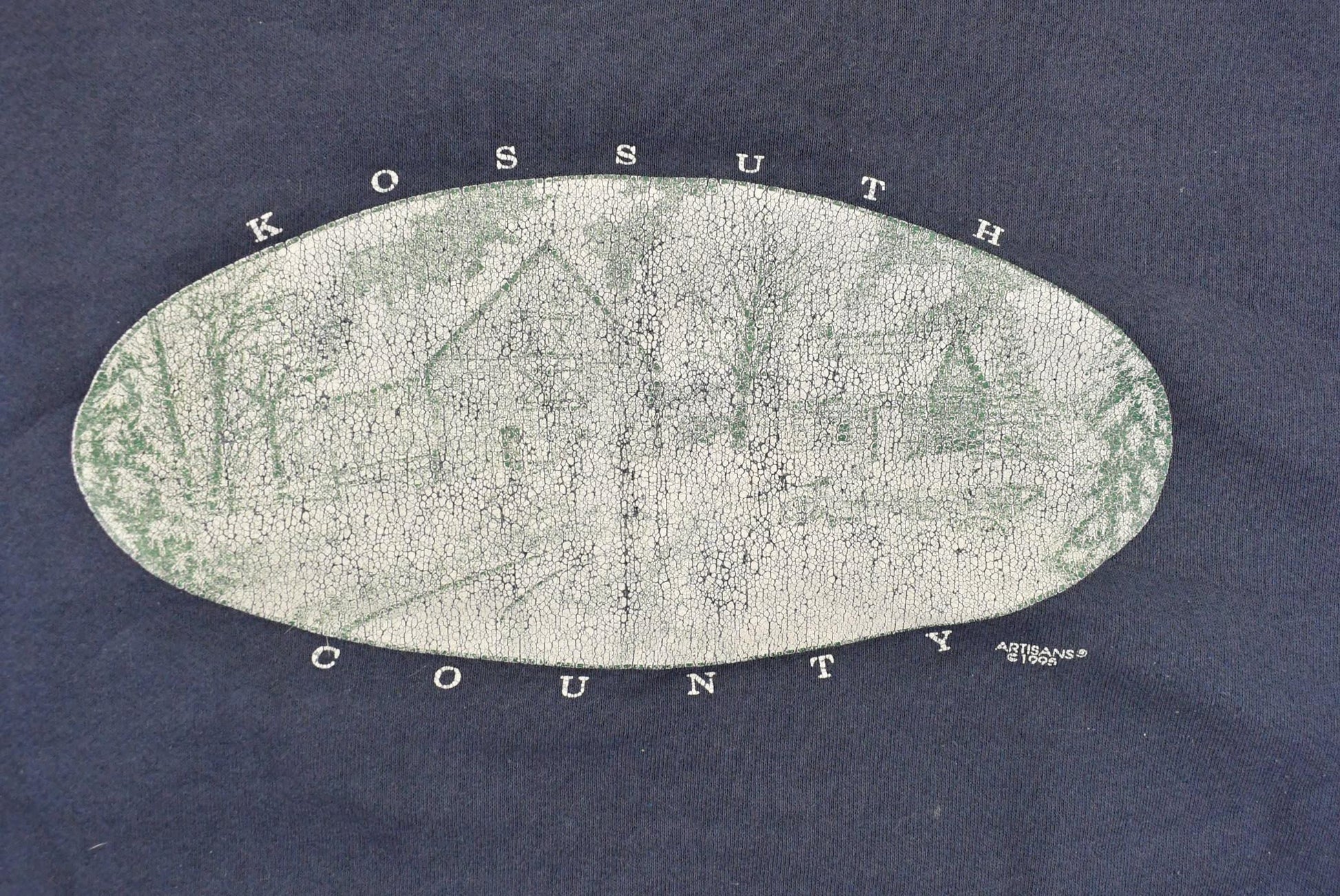 Vintage 1995 Kossuth County Souvenir Crewneck Sweatshirt Men's 2XL from propervintagecanada