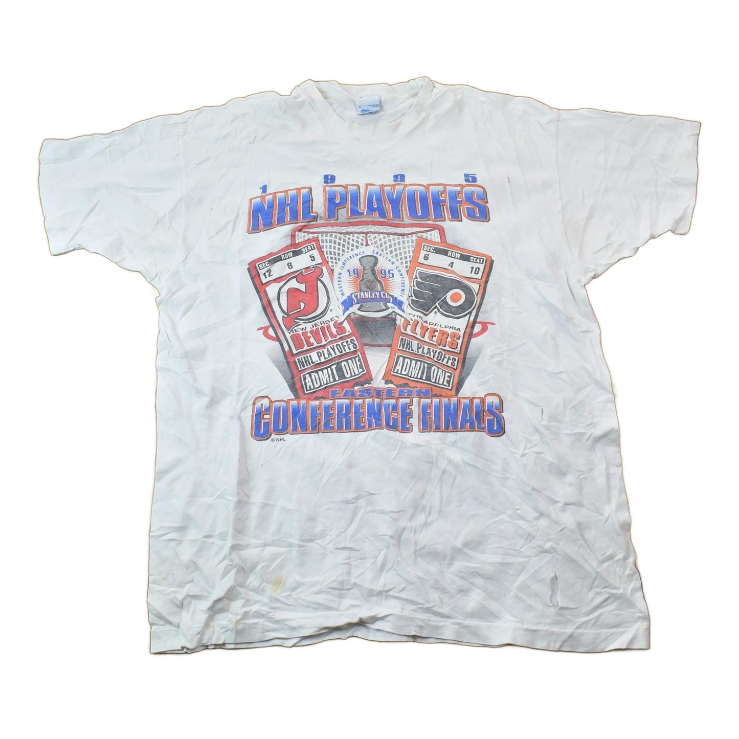 Vintage 1995 NHL Playoffs Eastern Conference Graphic T-Shirt Men's XL from propervintagecanada