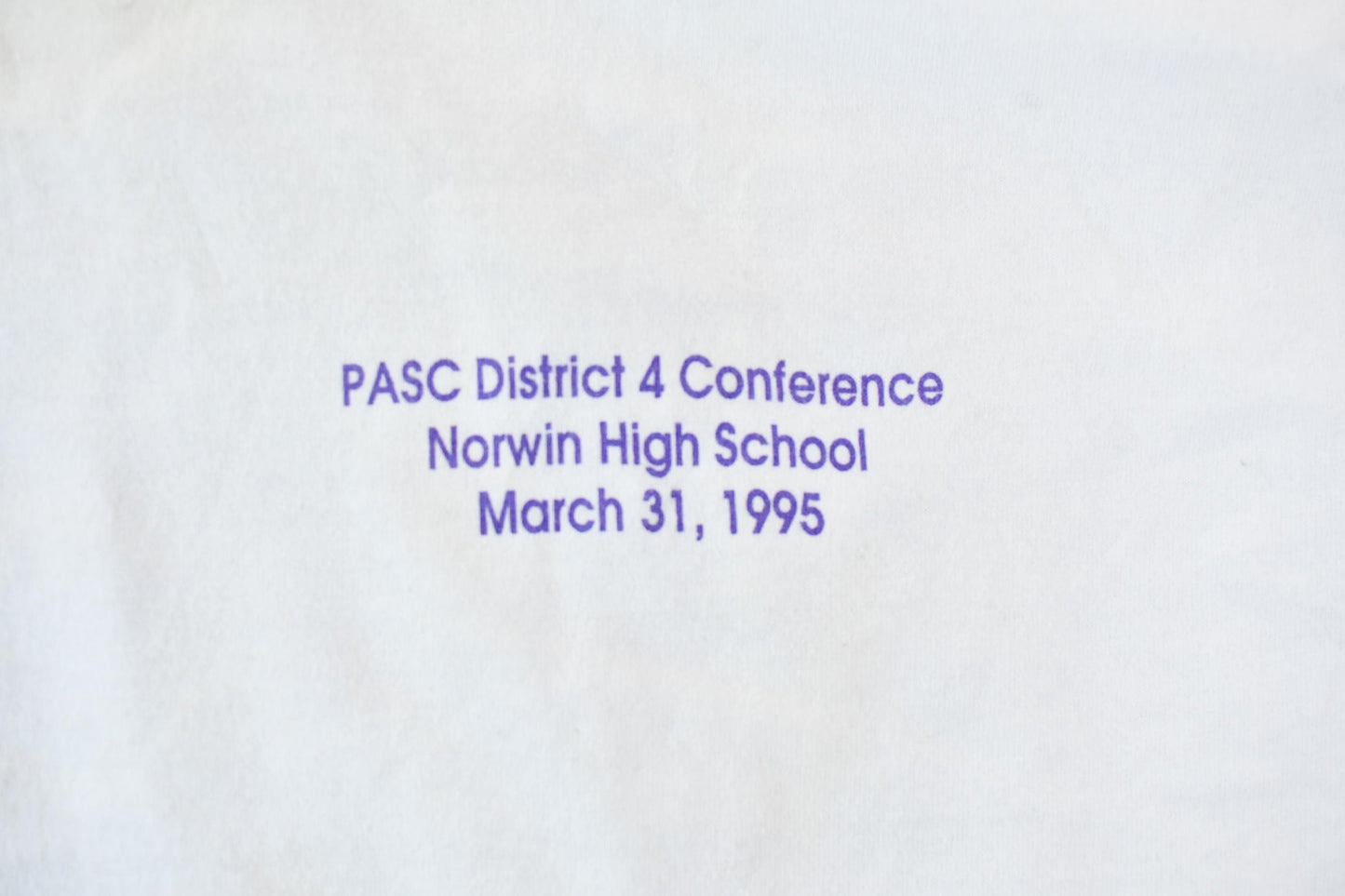 Vintage 1995 Norwin High School PASC District 4 Conference Single Stitch Graphic T-Shirt Men's Large from propervintagecanada