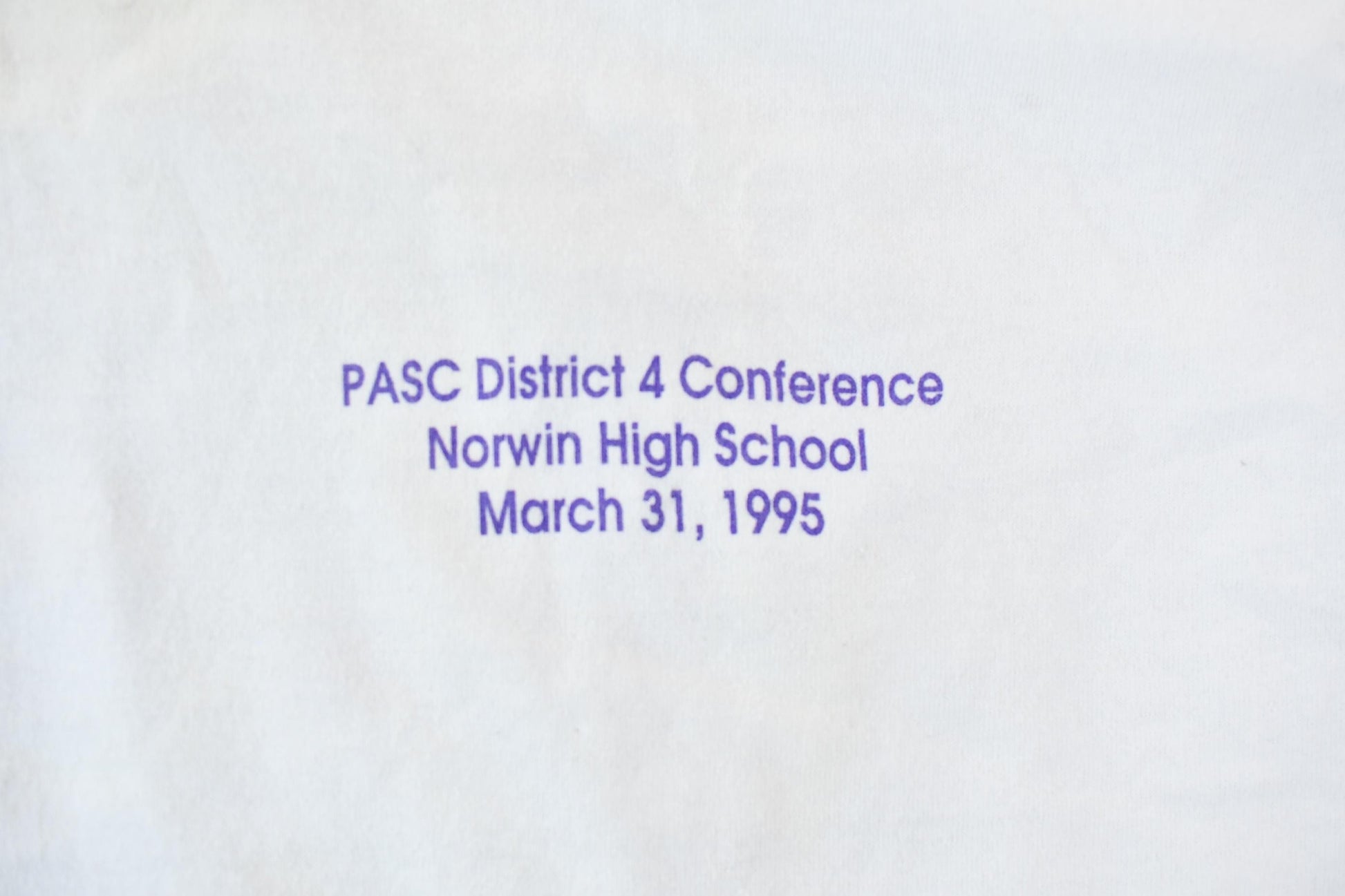 Vintage 1995 Norwin High School PASC District 4 Conference Single Stitch Graphic T-Shirt Men's Large from propervintagecanada