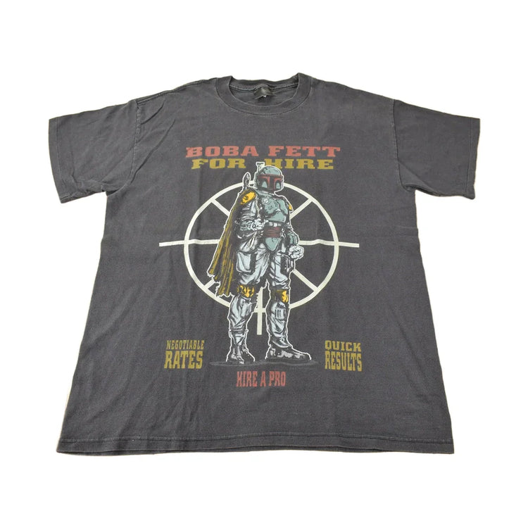 Vintage 1995 Star Wars Boba Fett For Hire Graphic T-Shirt Size XL Made In USA Single Stitch from propervintagecanada