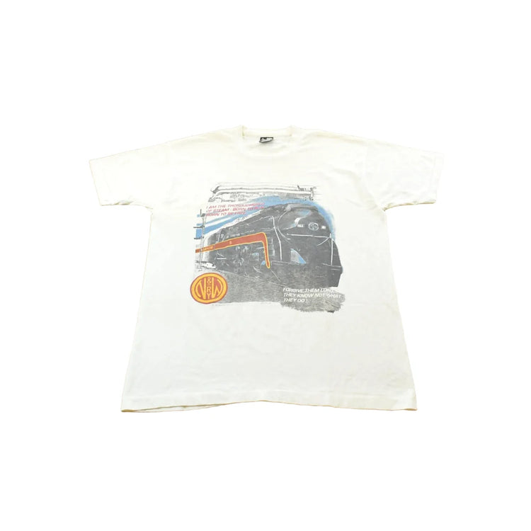Vintage 1995 Steam Train Single Stitch T-Shirt Mens L from propervintagecanada