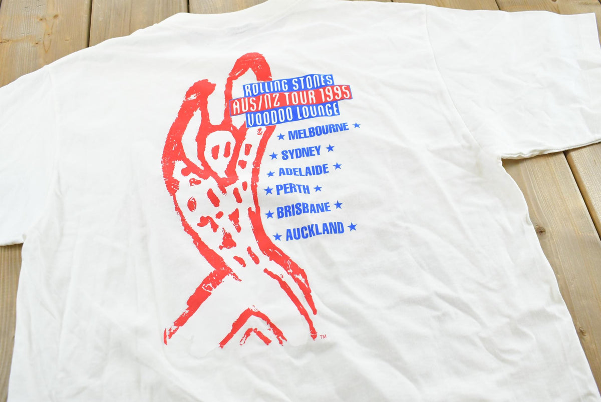 Vintage 1995 The Rolling Stones Voodoo Lounge AUS Tour T-Shirt Men's Large from propervintagecanada