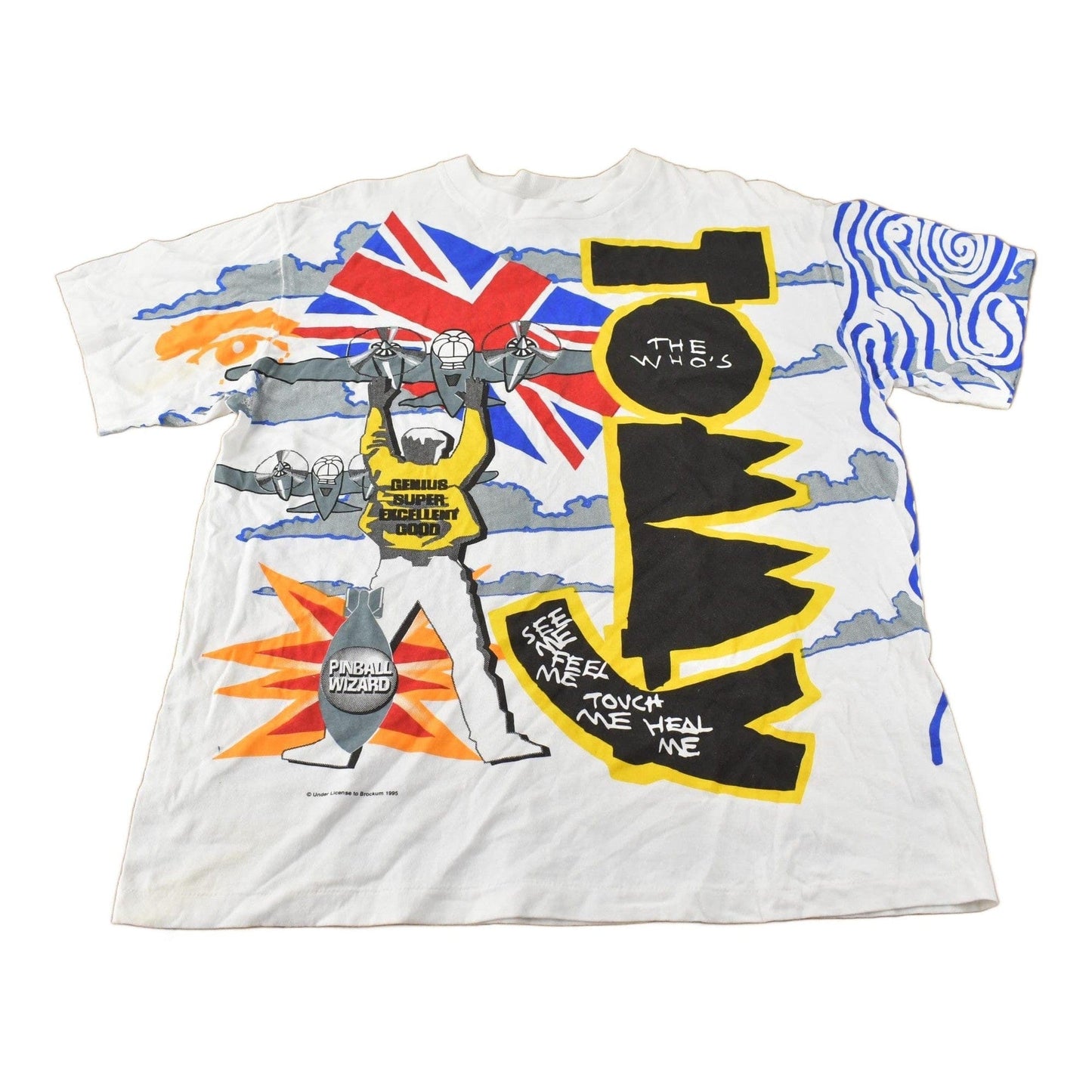 Vintage 1995 The Who Tommy Pinball Wizard AOP Graphic Single Stitch Band Tee Men's Large from propervintagecanada