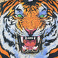 Vintage 1995 Tiger Theme All Over Print Liquid Blue Double Sided Graphic T-Shirt from propervintagecanada