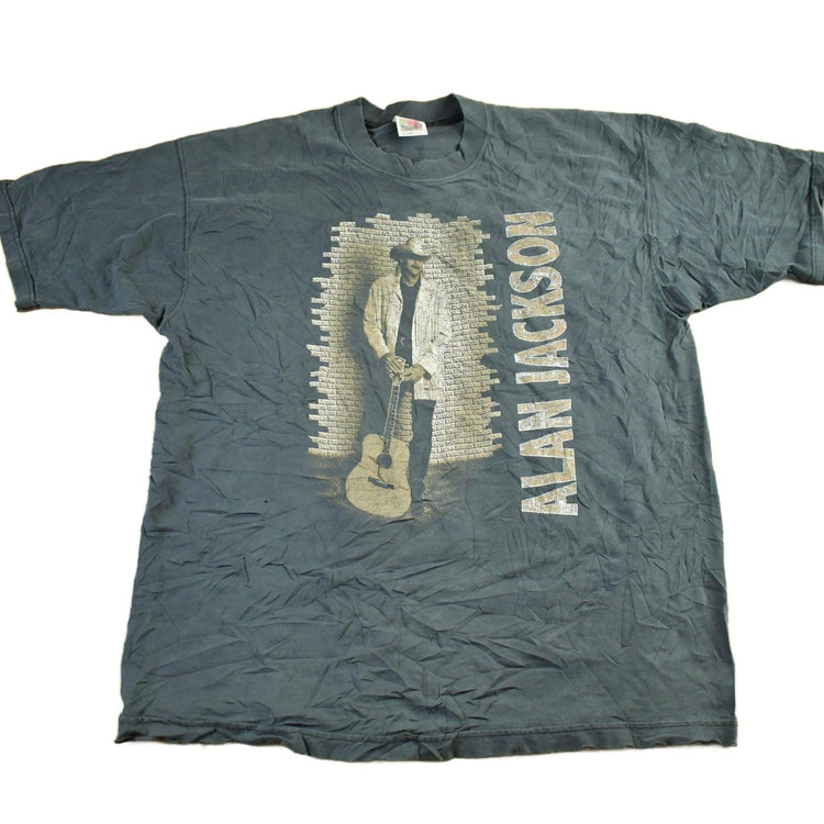 Vintage 1996 Alan Jackson Country Music Tour Graphic Band T-Shirt Men's XL from propervintagecanada
