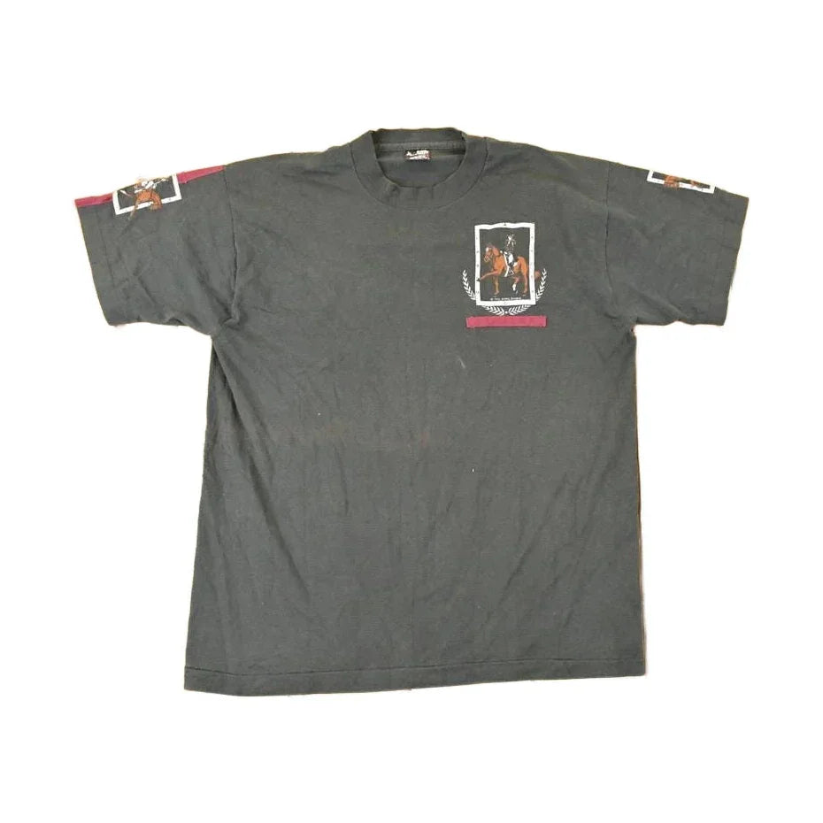 Vintage 1996 Animal Designs Horse Riding Souvenir T-Shirt Men's L from propervintagecanada