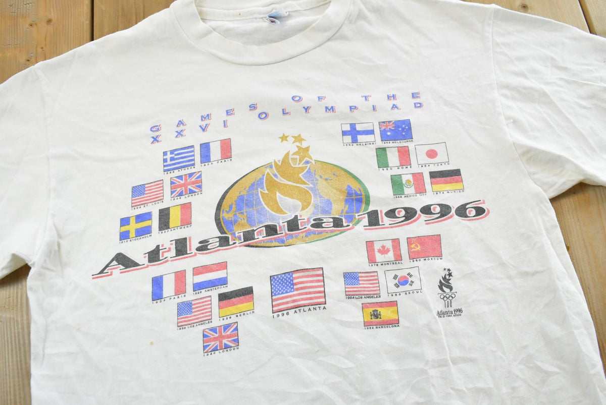 Vintage 1996 Atlanta Olympics Graphic T-Shirt Mens M from propervintagecanada