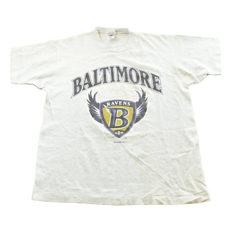 Vintage 1996 Baltimore Ravens Inaugural Season NFL Graphic T-Shirt Men's L from propervintagecanada