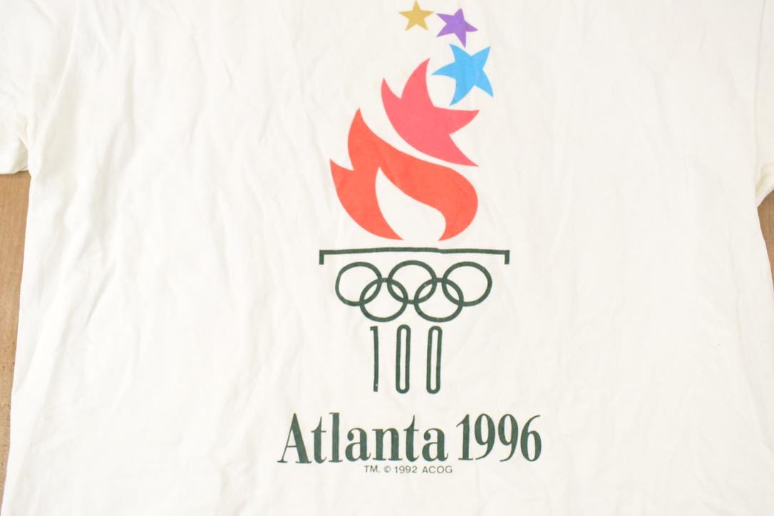 Vintage 1996 Champion Atlanta Olympics Collegiate T-Shirt Men's M from propervintagecanada