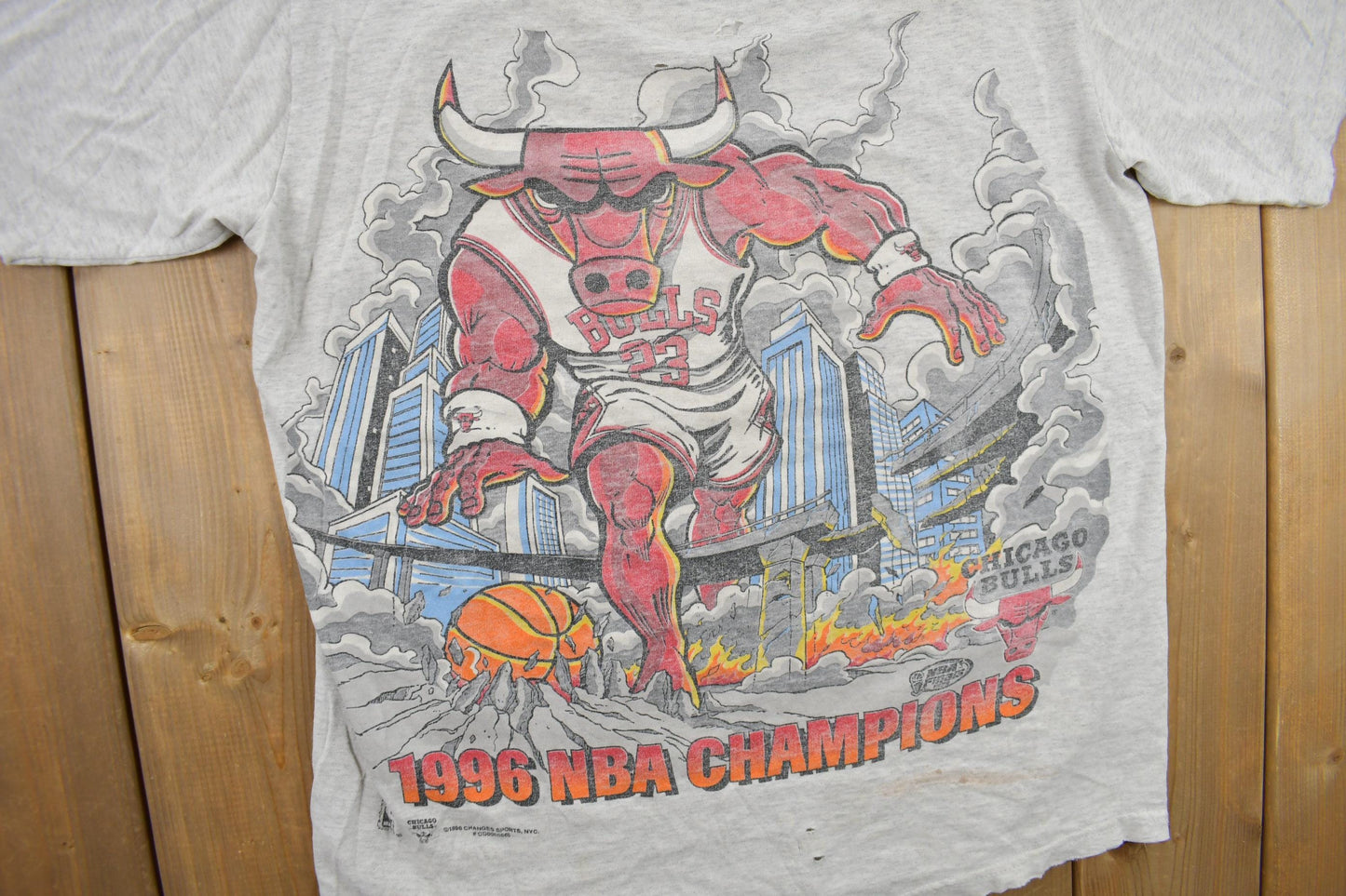 Vintage 1996 Chicago Bulls NBA Champions T-Shirt Men's Large from propervintagecanada