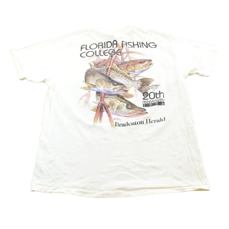 Vintage 1996 Florida Fishing College Souvenir T-Shirt Mens L from propervintagecanada