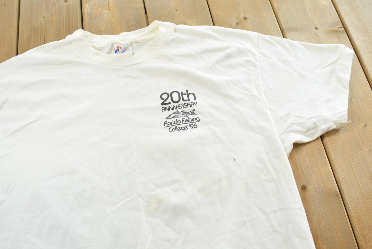 Vintage 1996 Florida Fishing College Souvenir T-Shirt Mens L from propervintagecanada