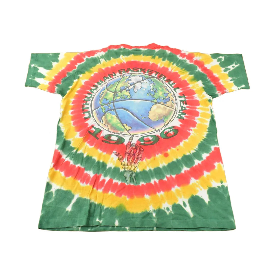 Vintage 1996 Grateful Dead Lithuania Lithuanian Basketball Team tie Dye Band T-Shirt from propervintagecanada