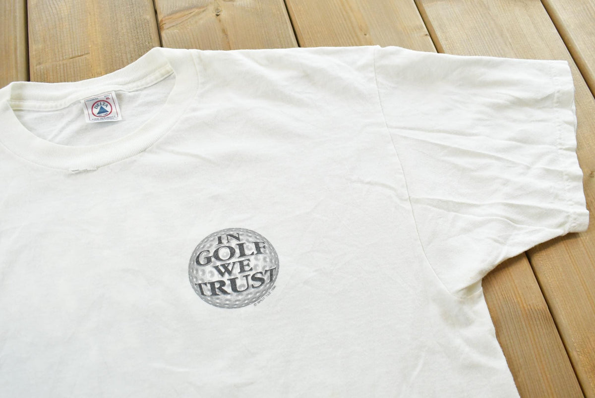 Vintage 1996 In Golf We Trust T-Shirt Mens XL from propervintagecanada