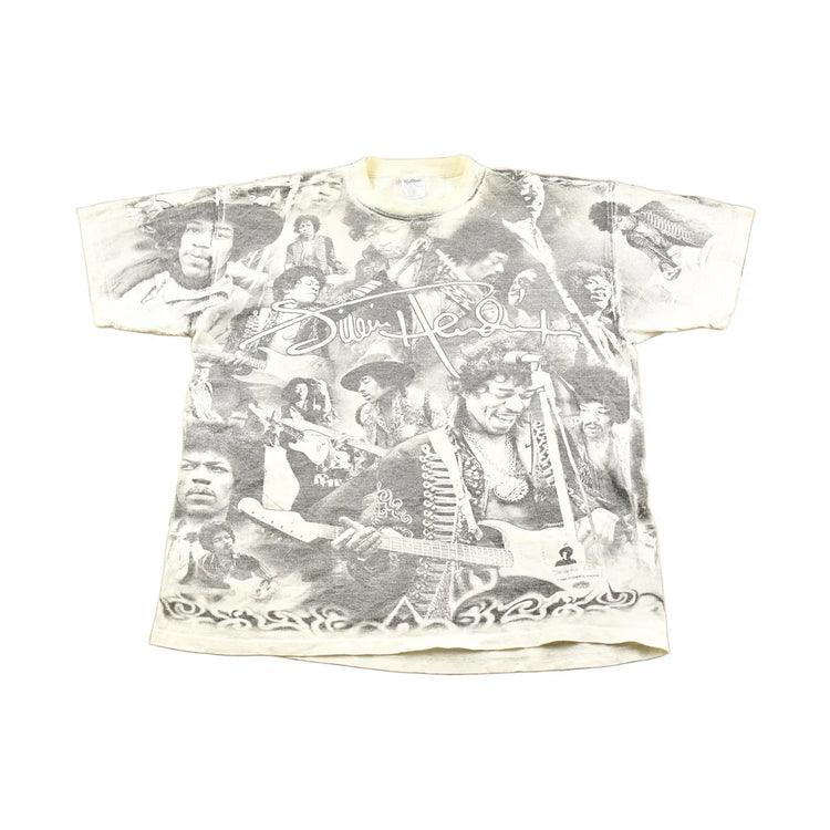 Vintage 1996 Jimi Hendrix All Over Print Band T-shirt from propervintagecanada