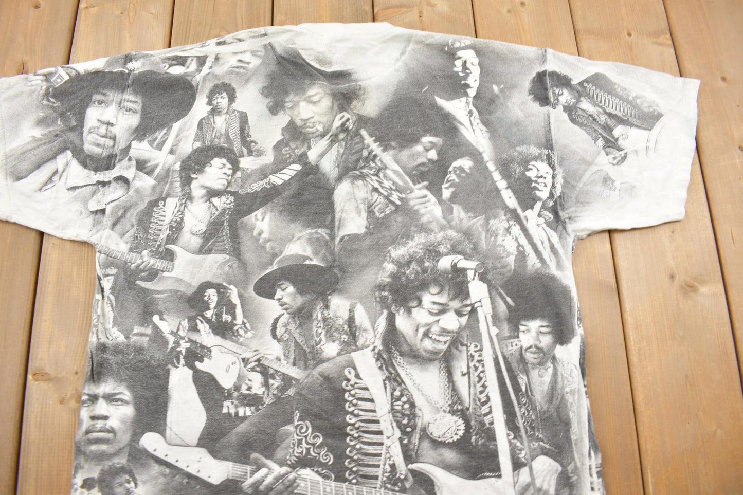 Vintage 1996 Jimi Hendrix All Over Print Band T-shirt from propervintagecanada