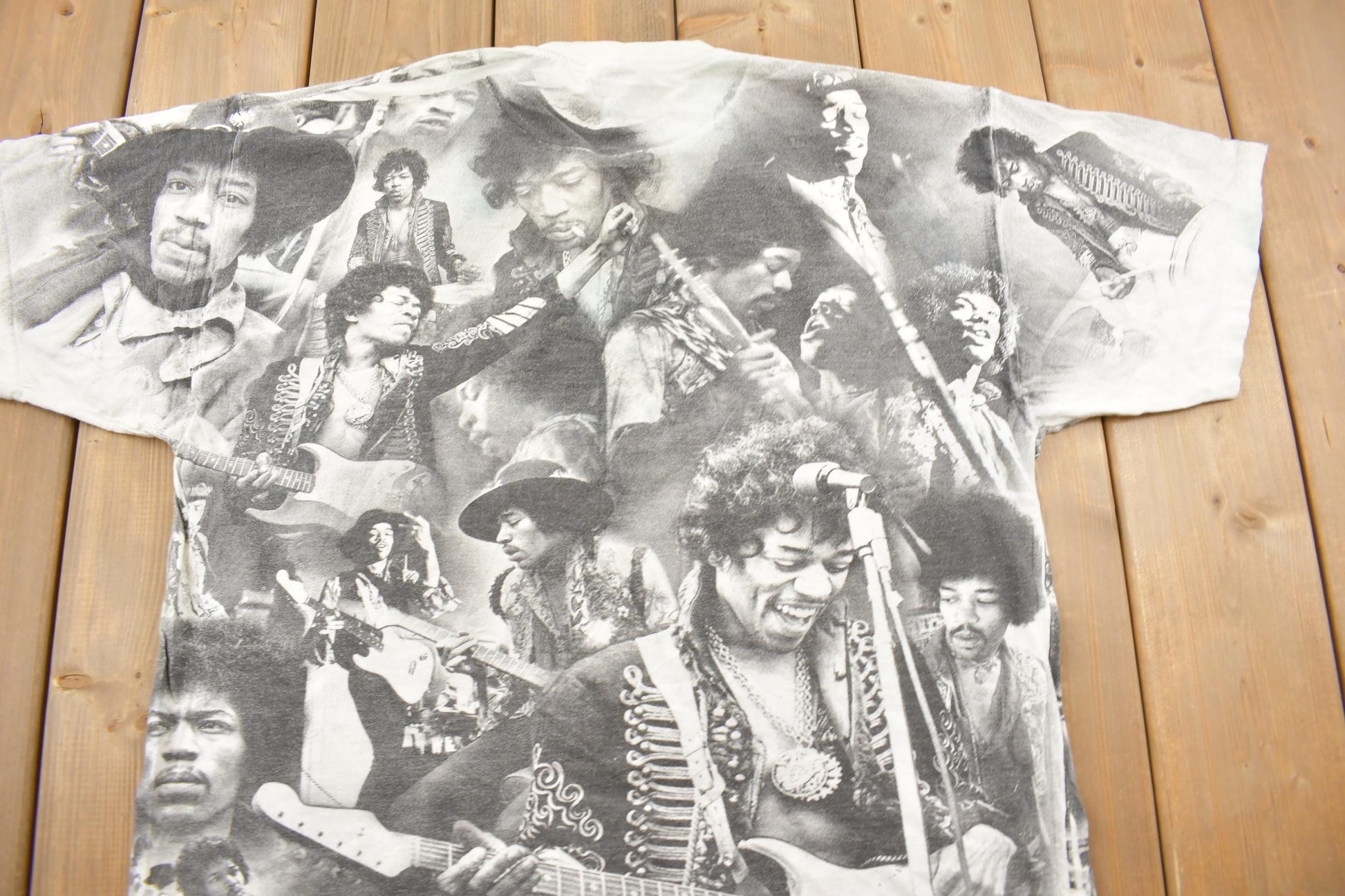 Vintage 1996 Jimi Hendrix All Over Print Band T-shirt from propervintagecanada