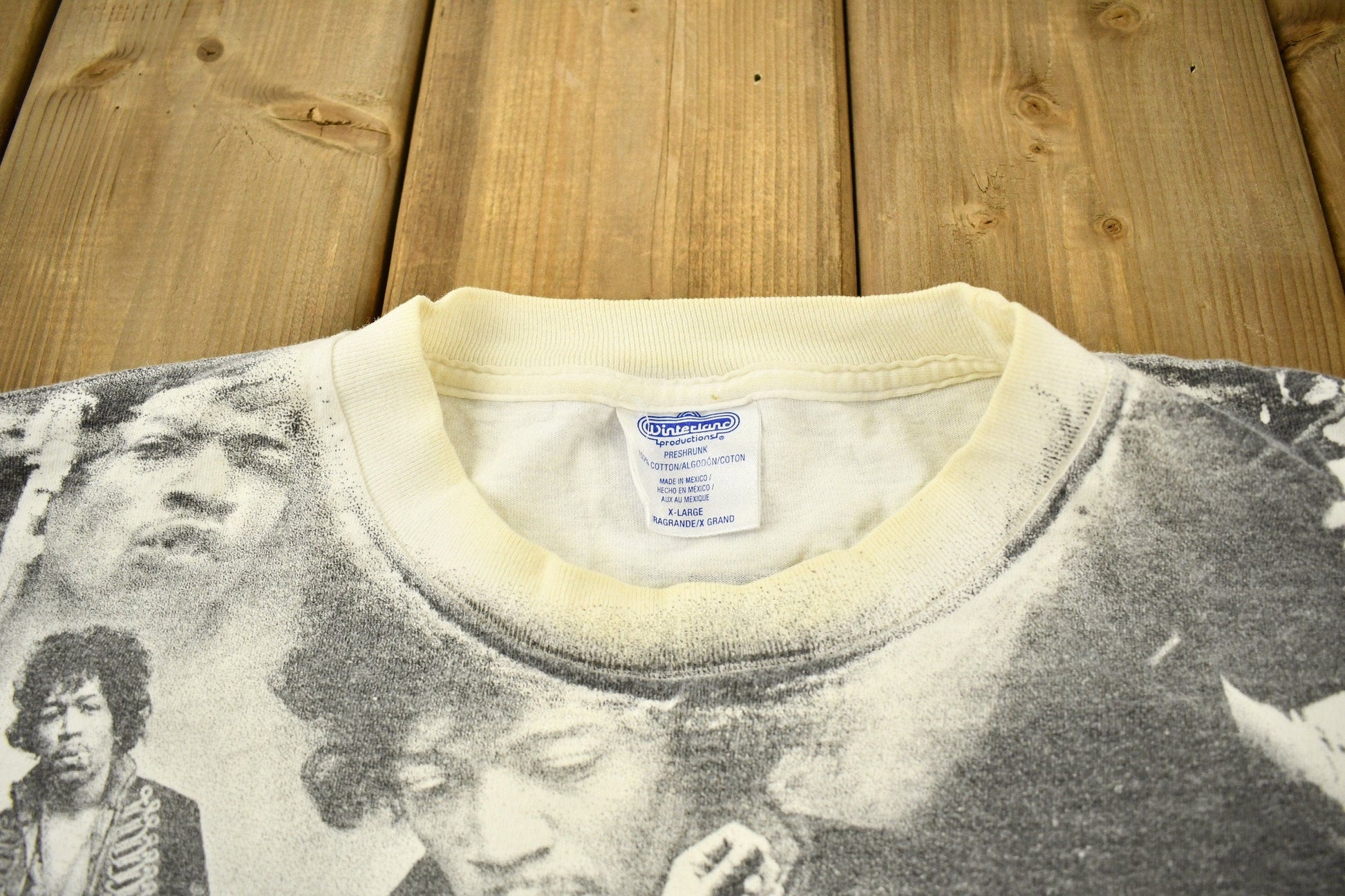 Vintage 1996 Jimi Hendrix All Over Print Band T-shirt from propervintagecanada