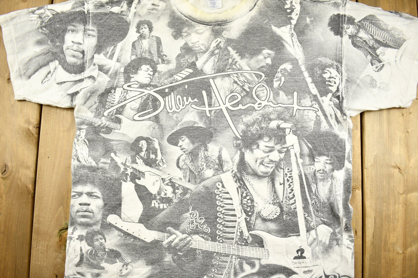 Vintage 1996 Jimi Hendrix All Over Print Band T-shirt from propervintagecanada