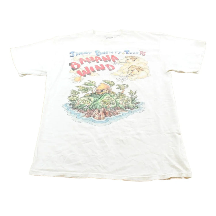 Vintage 1996 Jimmy Buffett Banana Wind Tour T-Shirt Size L Men's Large from propervintagecanada