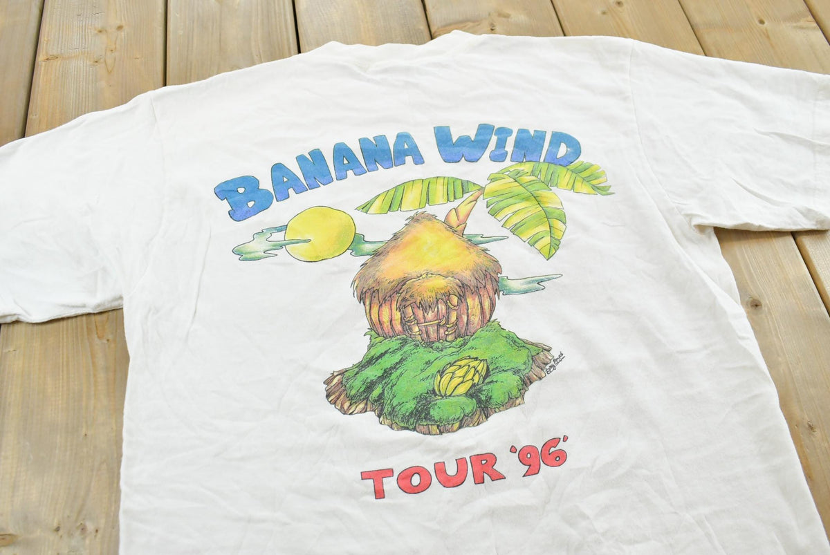 Vintage 1996 Jimmy Buffett Banana Wind Tour T-Shirt Size L Men's Large from propervintagecanada