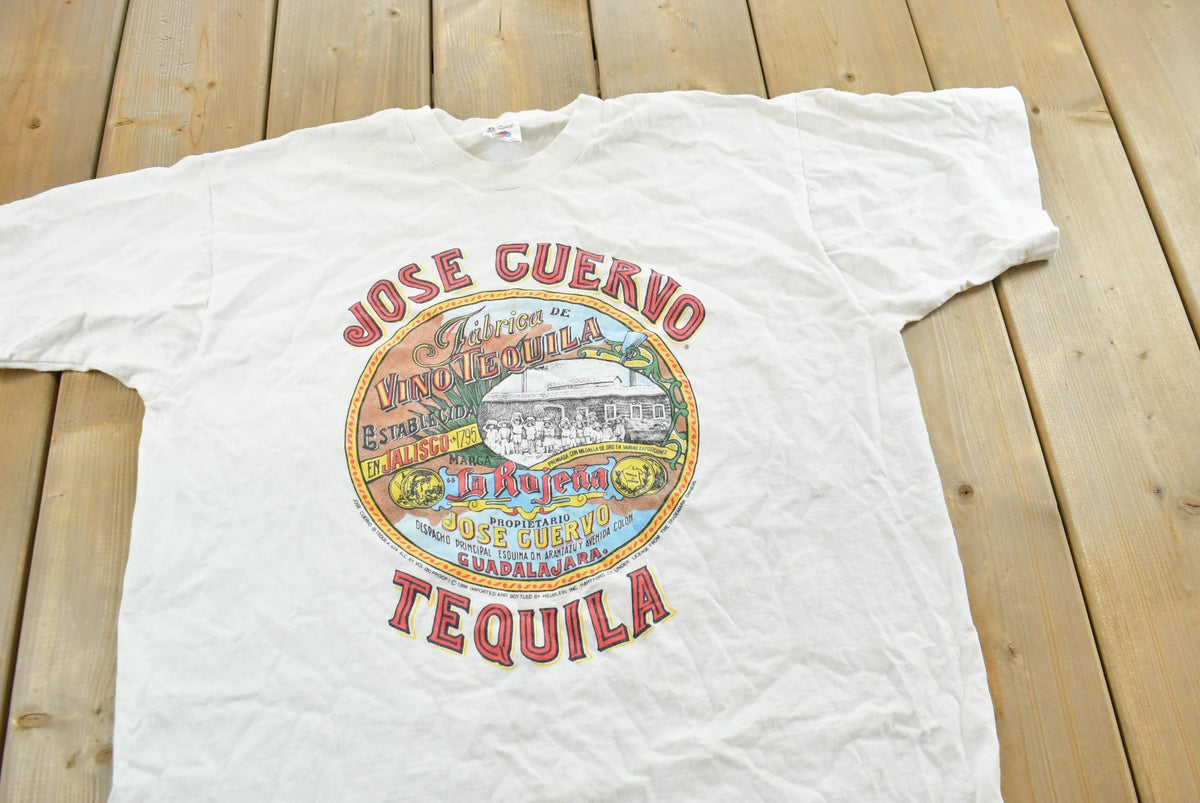 Vintage 1996 Jose Cuervo Tequila Graphic T-Shirt Mens L from propervintagecanada