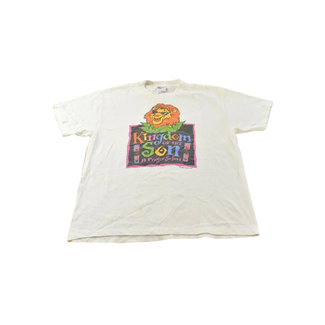 Vintage 1996 Kingdom of the Son Prayer Safari Christian Gospel T-Shirt Men's L from propervintagecanada