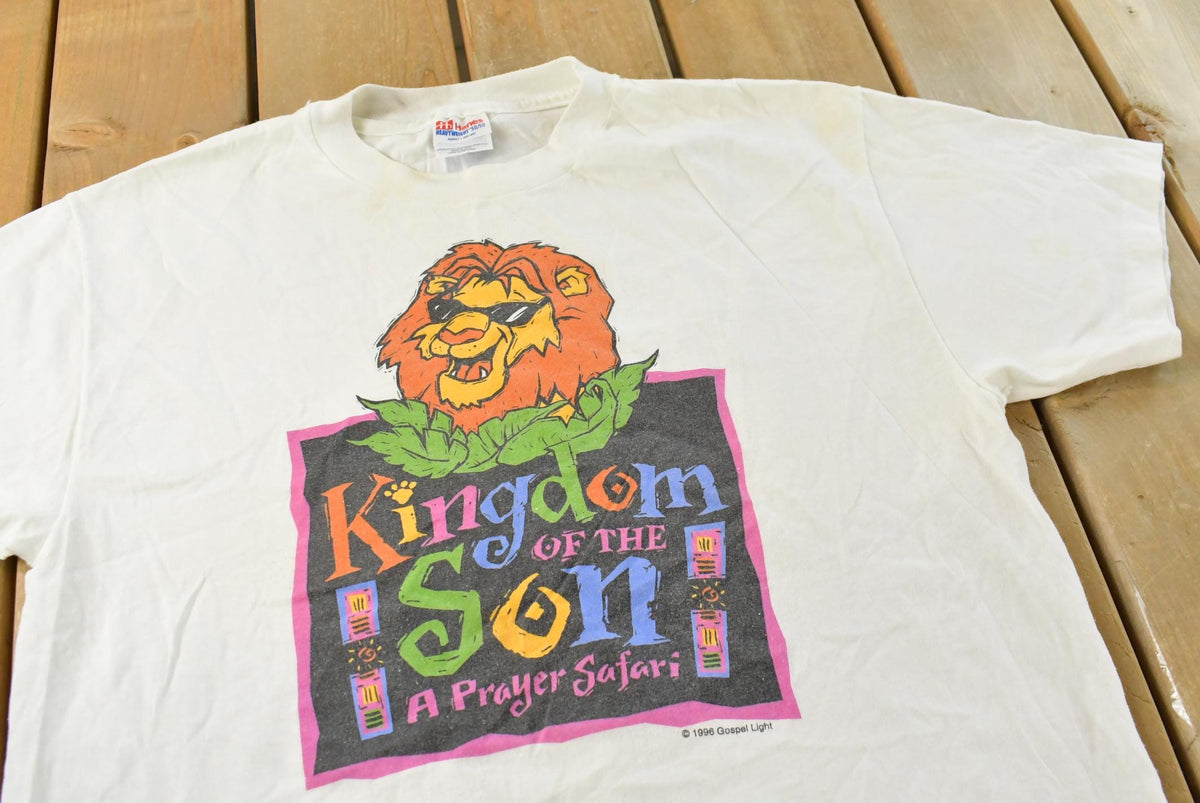 Vintage 1996 Kingdom of the Son Prayer Safari Christian Gospel T-Shirt Men's L from propervintagecanada