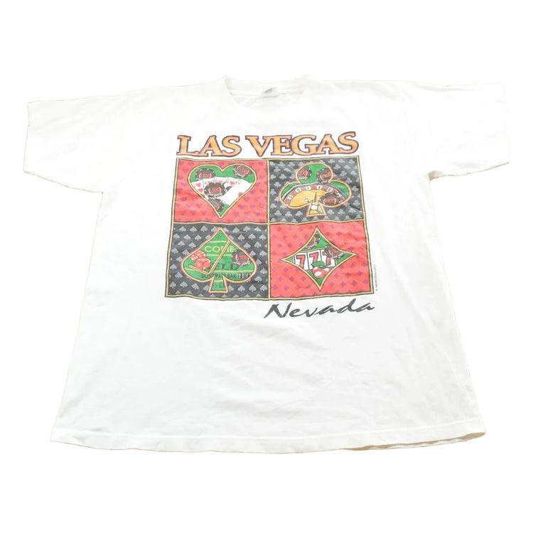 Vintage 1996 Las Vegas Nevada Casino Souvenir Travel T-Shirt Single Stitch Made In USA Mens L from propervintagecanada