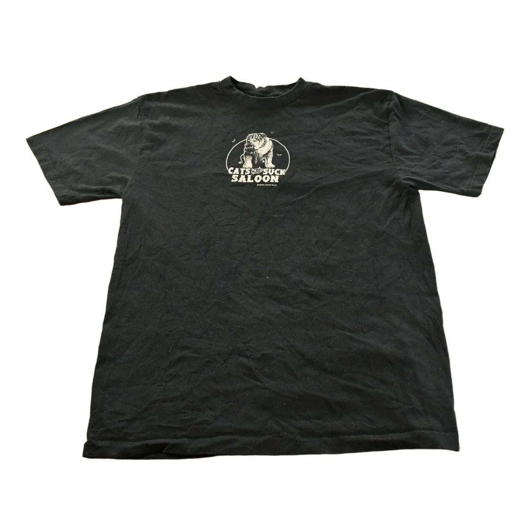 Vintage 1996 Liquid Blue Cats Suck Saloon Graphic T Shirt Men's XL from propervintagecanada