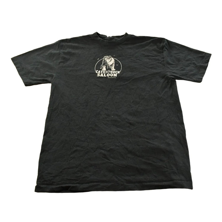 Vintage 1996 Liquid Blue Cats Suck Saloon Graphic T Shirt Men's XL from propervintagecanada