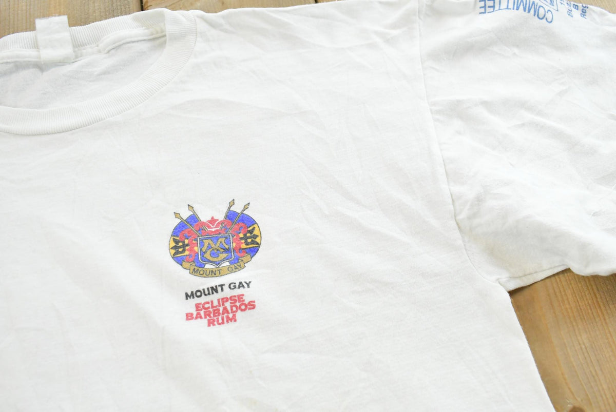Vintage 1996 Mount Gay Eclipse Barbados Rum Graphic T Shirt Mens L from propervintagecanada