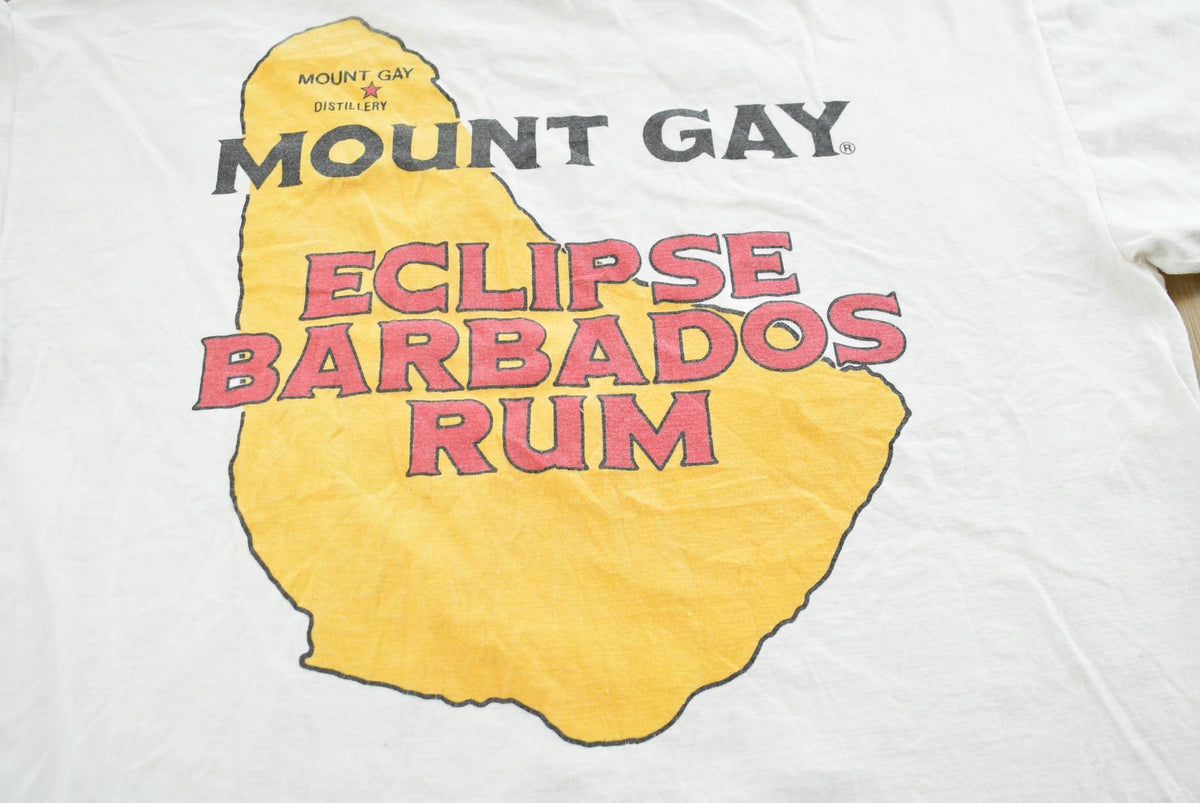 Vintage 1996 Mount Gay Eclipse Barbados Rum Graphic T Shirt Mens L from propervintagecanada