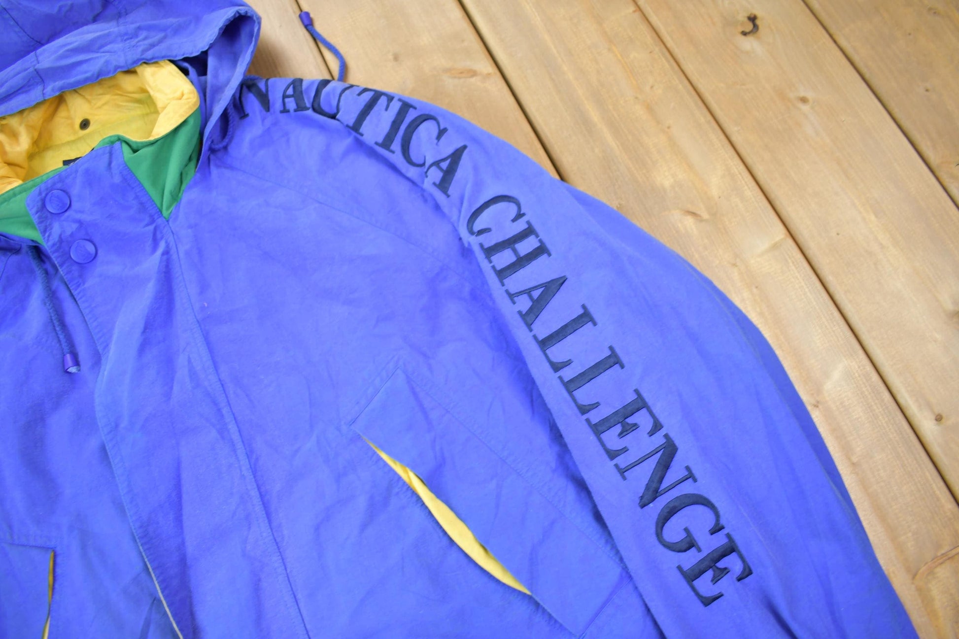 Vintage 1996 Nautica Challenge J-Class Blue Jacket Men's XL from propervintagecanada