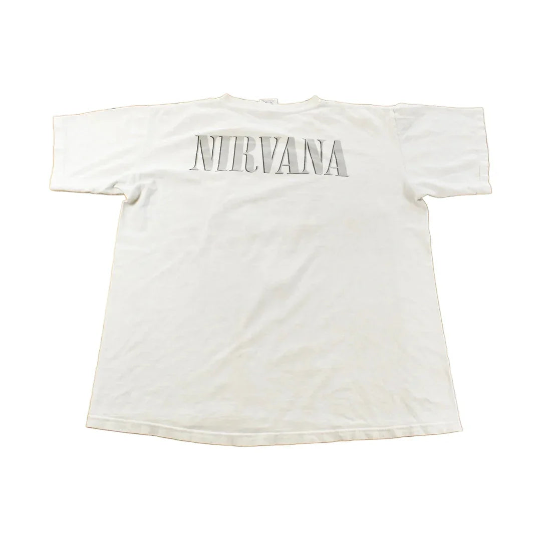 Vintage 1996 Nirvana Graphic Band T-Shirt Men's XL from propervintagecanada