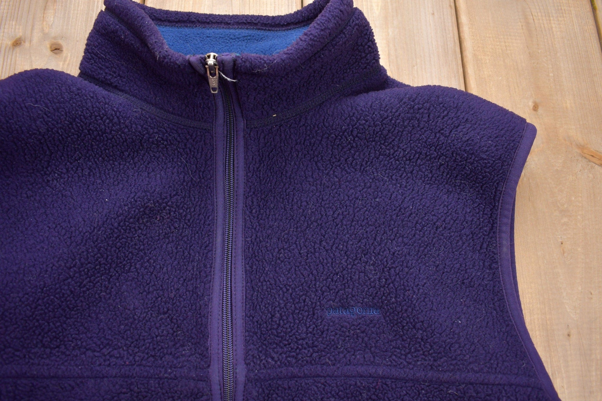 Vintage 1996 Patagonia Synchilla Full Zip Fleece Sweater Vest Men's Large from propervintagecanada