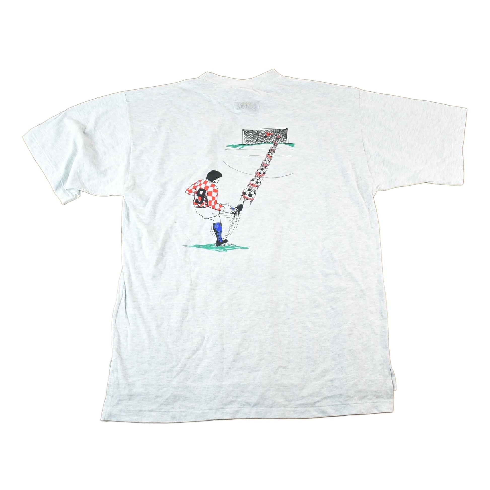 Vintage 1996 Softwear Deadstock Euro Croatia Souvenir Soccer T-Shirt Mens XL from propervintagecanada