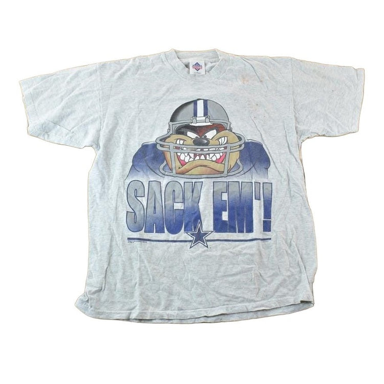 Vintage 1996 Taz Sack Em Disney Cartoon Promo T-Shirt Men's Large from propervintagecanada