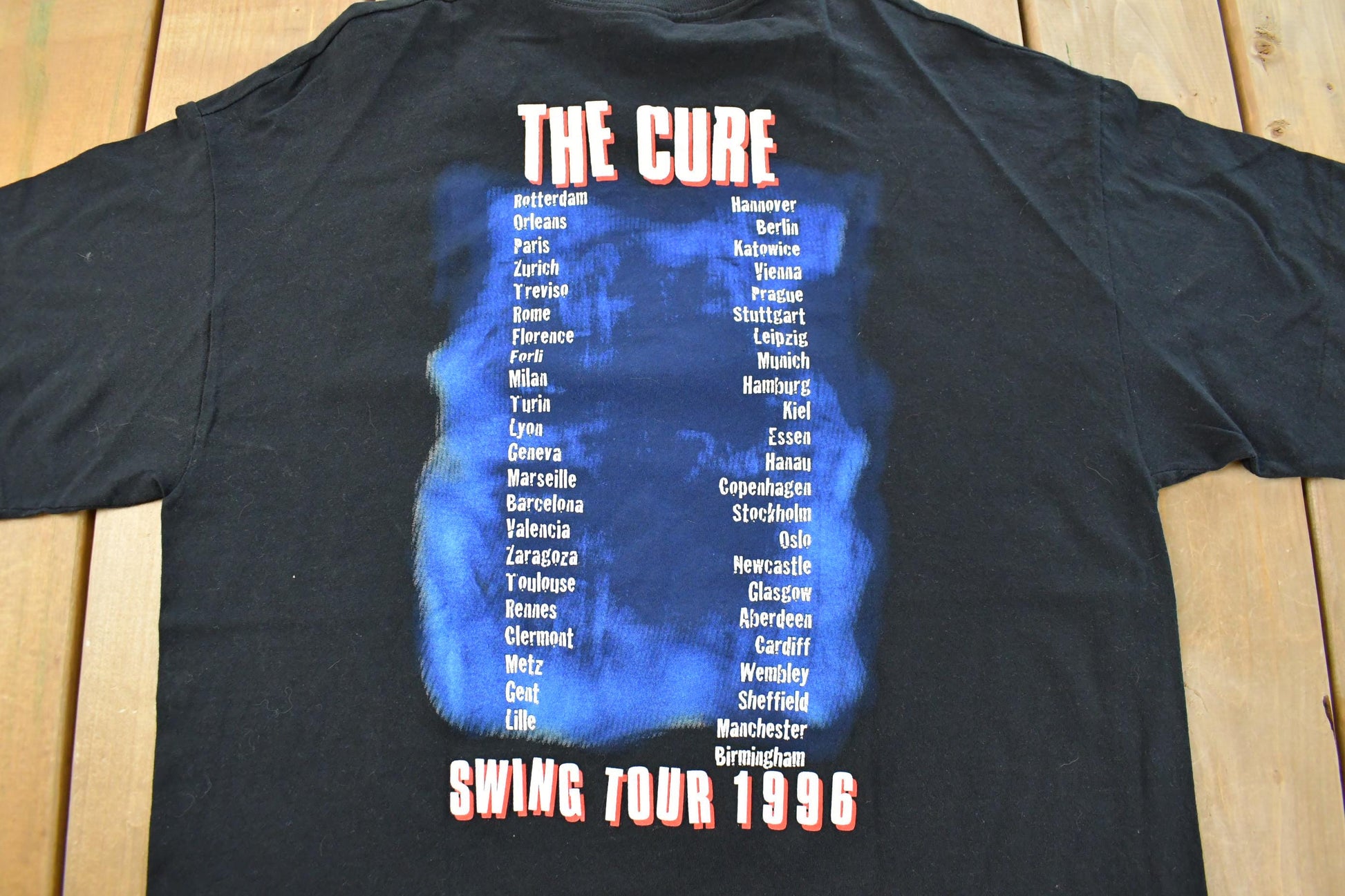 Vintage 1996 The Cure Treasure Wild Mood Swings Tour Dates Band T-Shirt Men's XL from propervintagecanada
